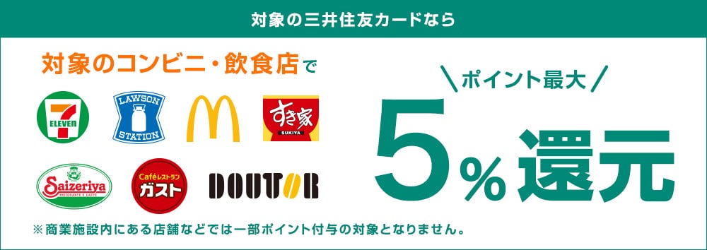 コンビニ・マクドナルドで最大5％還元